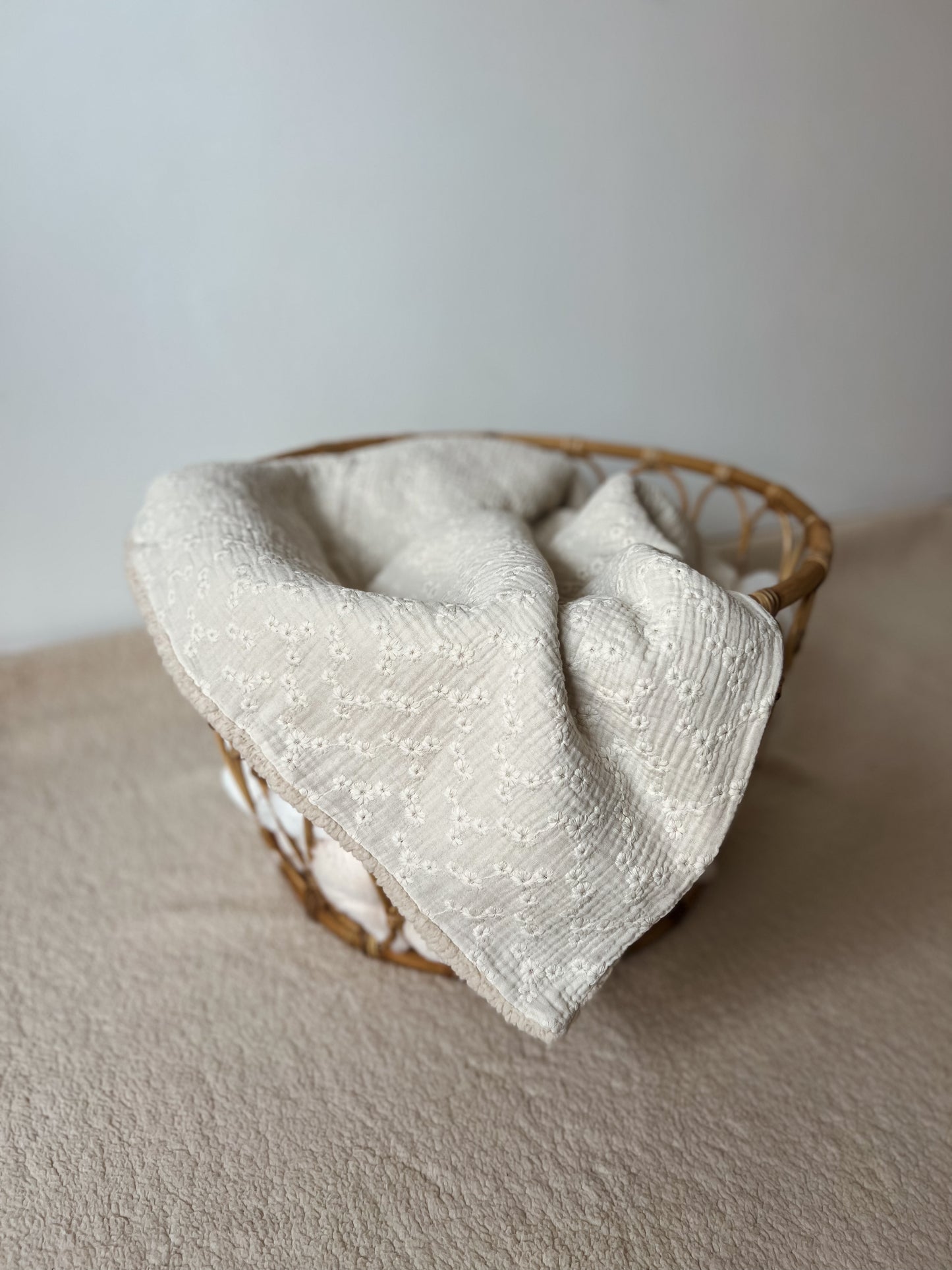 Couverture en sherpa & double gaze