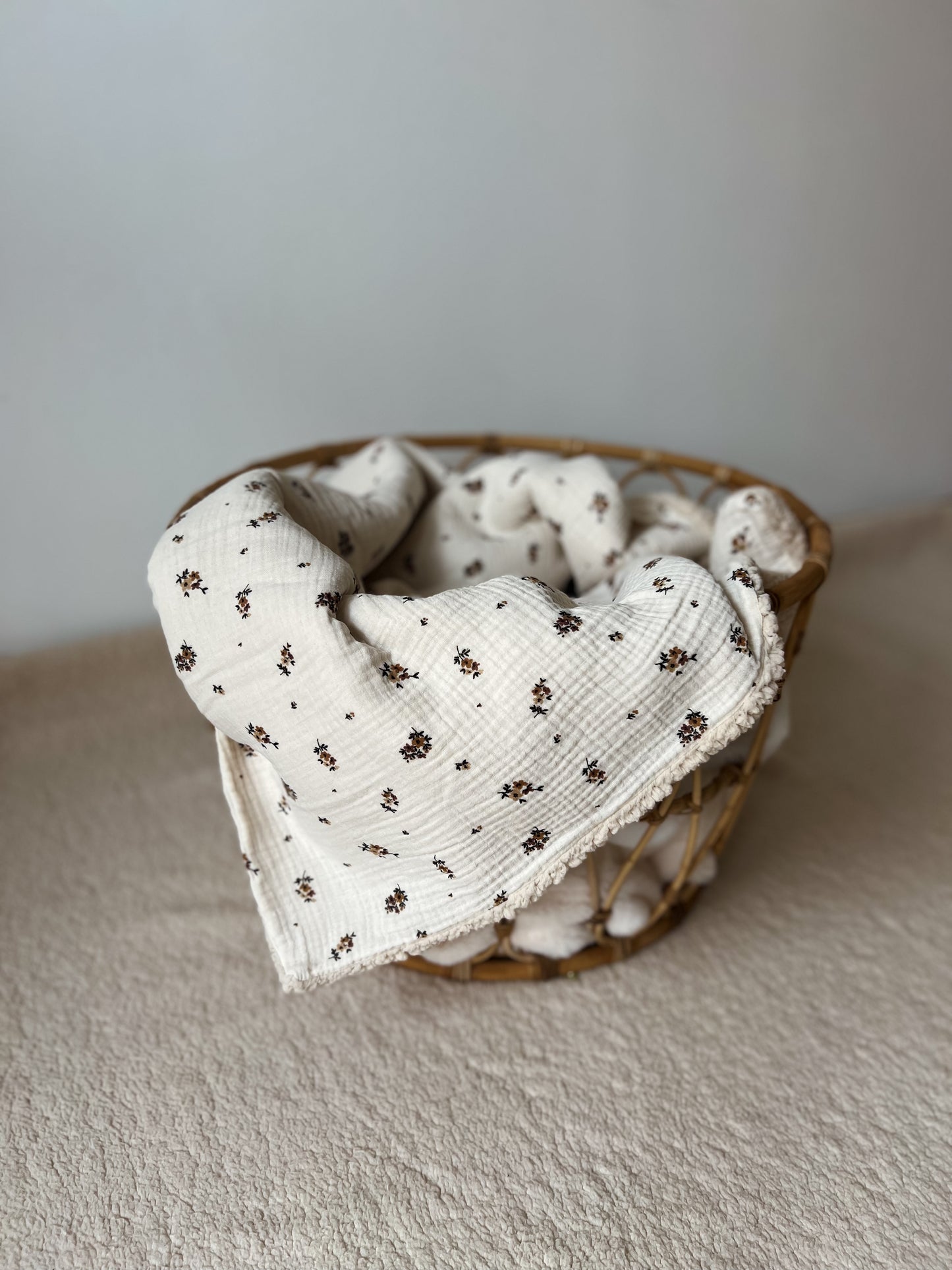 Couverture en sherpa & double gaze