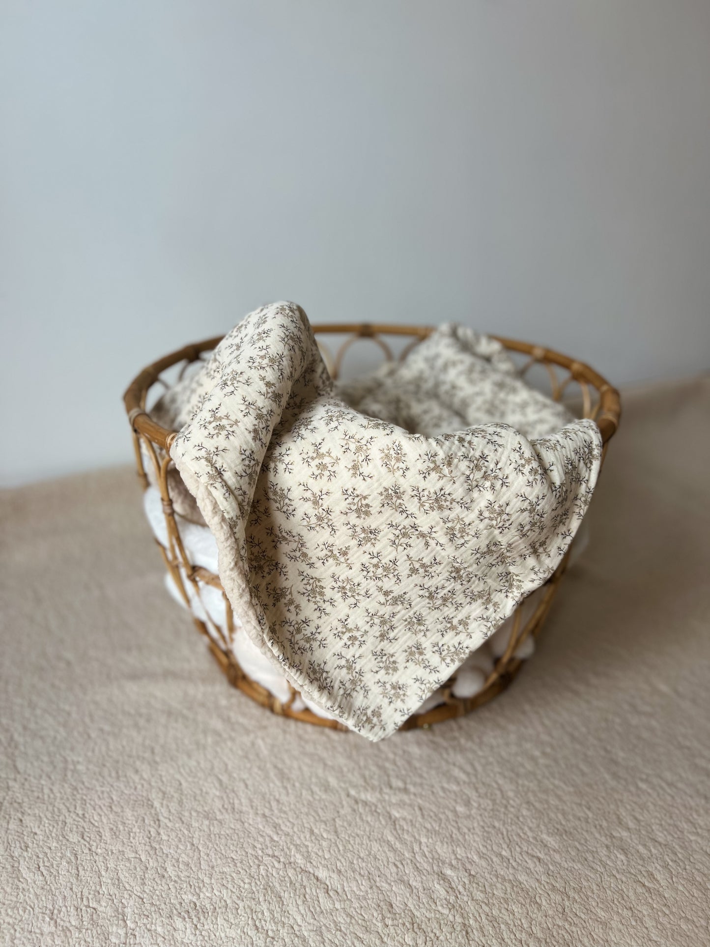 Couverture en sherpa & double gaze