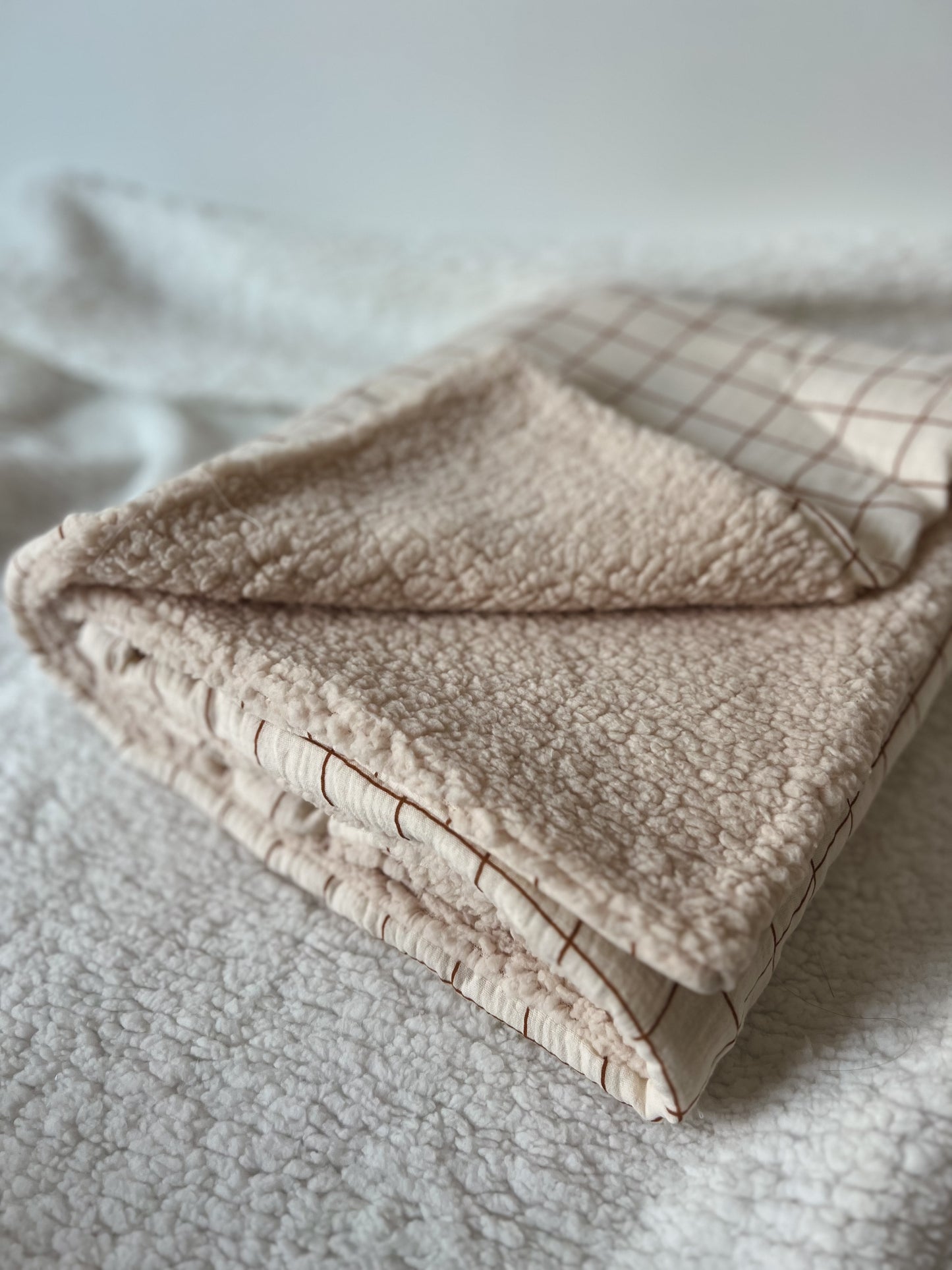 Couverture en sherpa & double gaze