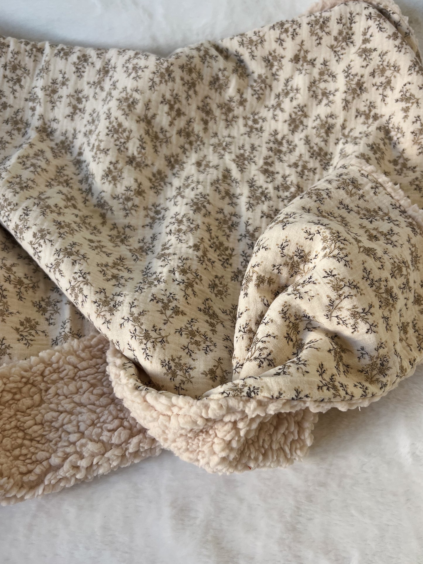 Couverture en sherpa & double gaze