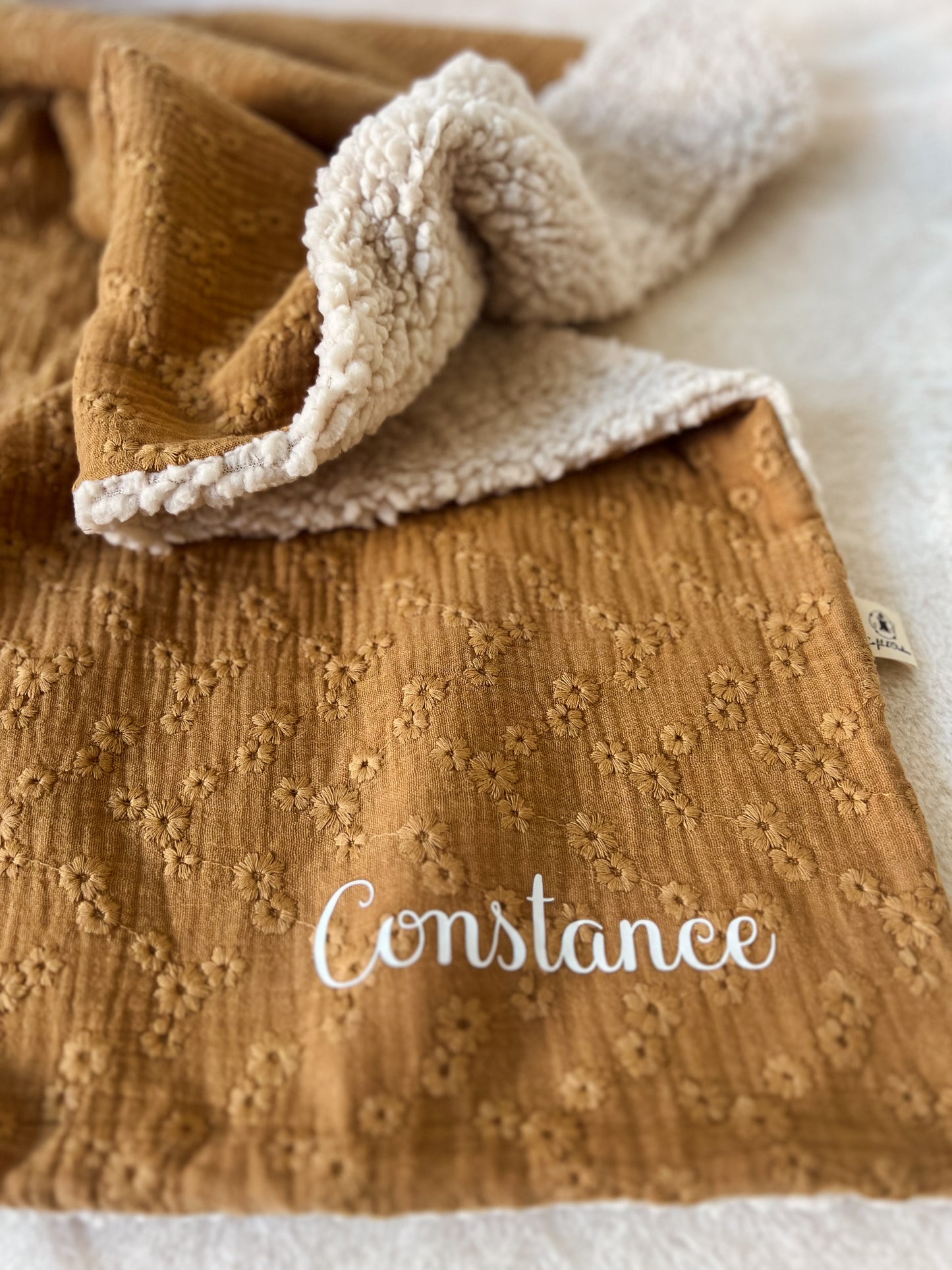 Couverture en sherpa & double gaze