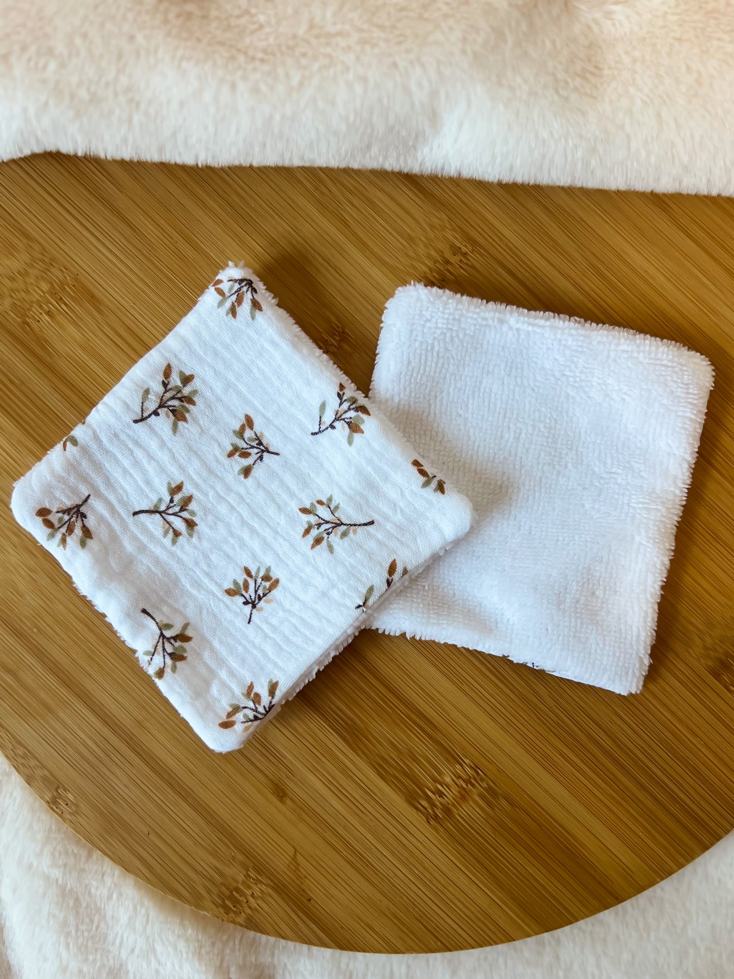 Lingettes lavables – Éponge bambou & gaze de coton