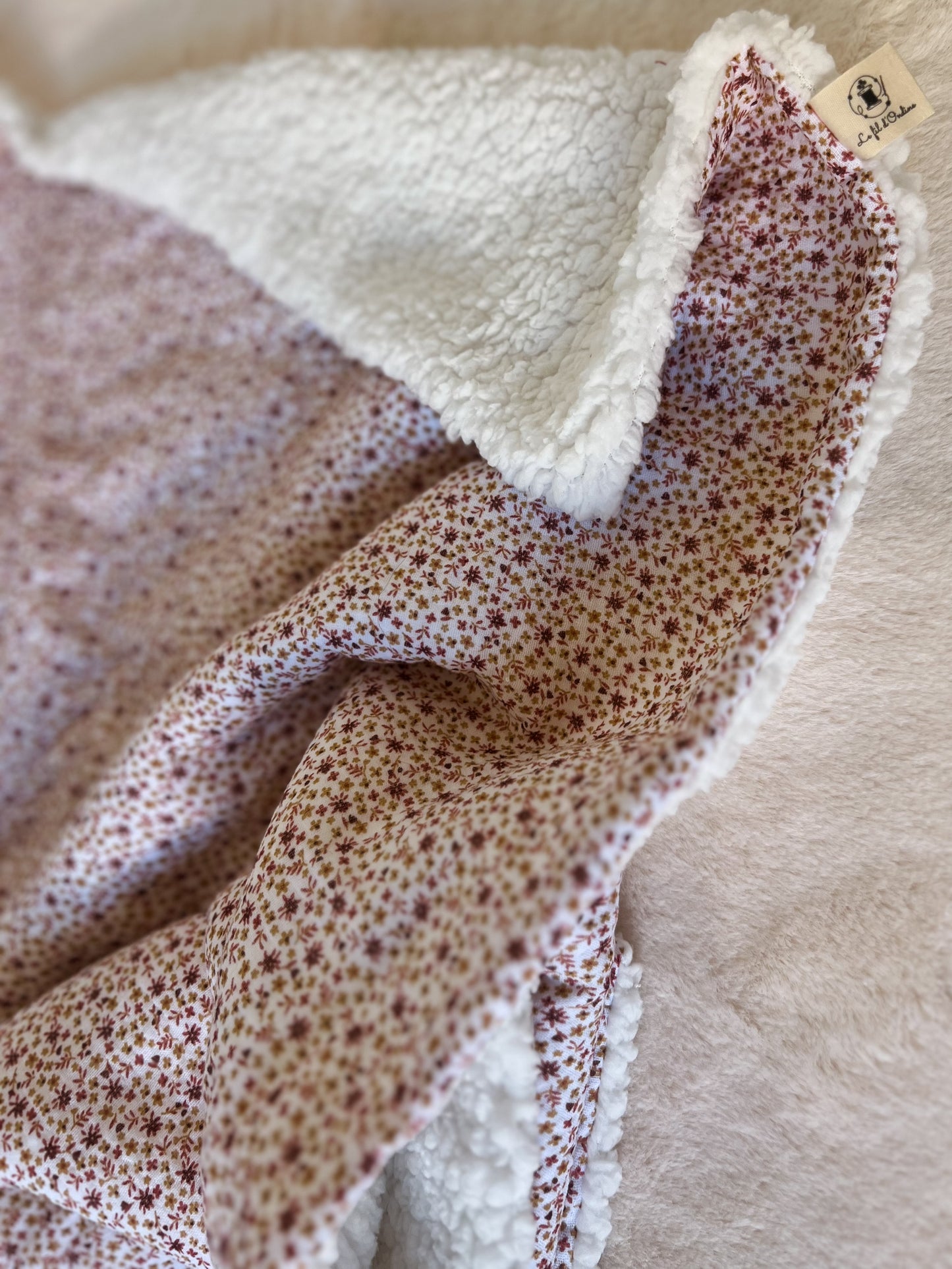 Couverture en sherpa & double gaze
