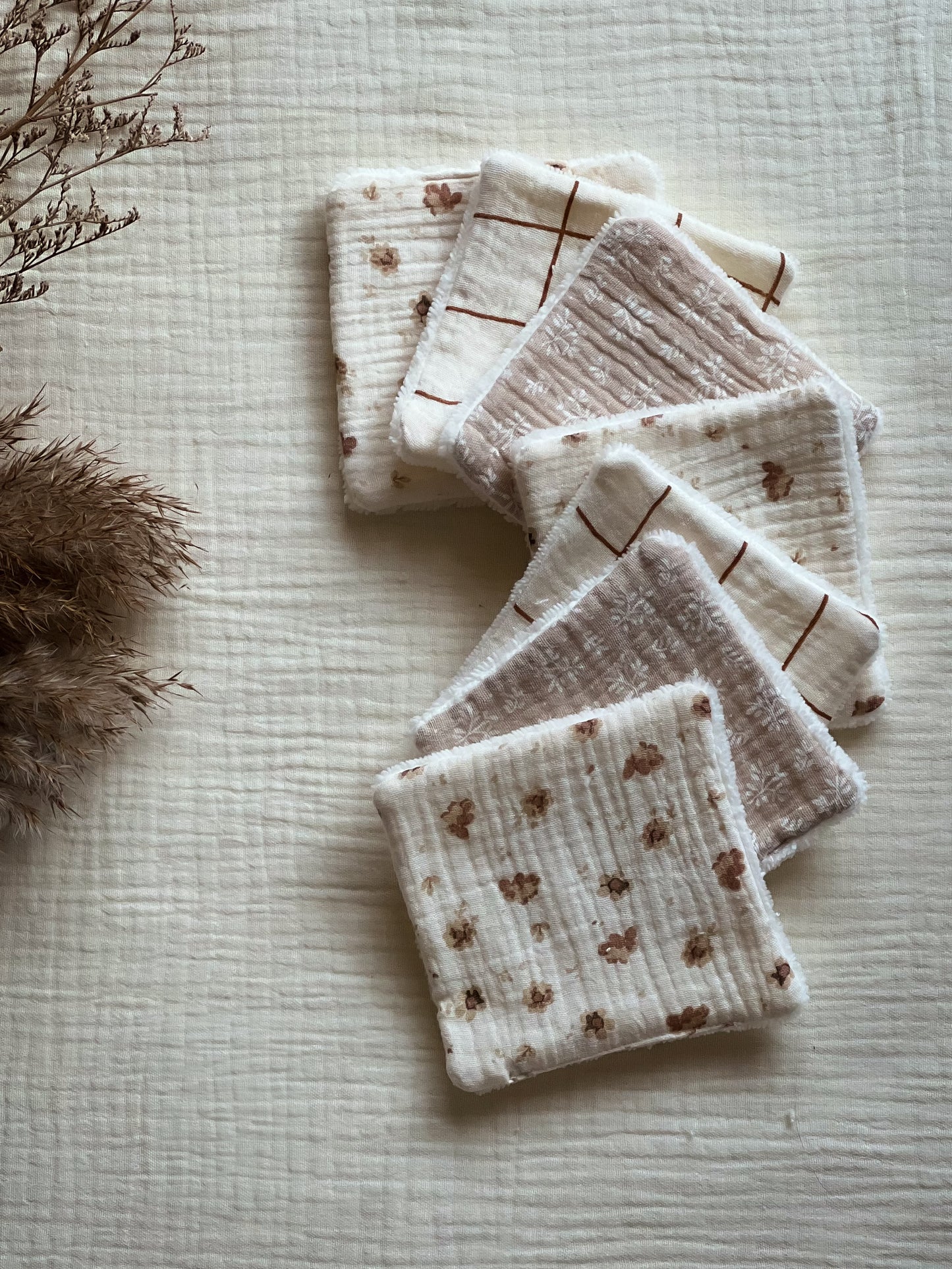 Lingettes lavables – Éponge bambou & gaze de coton