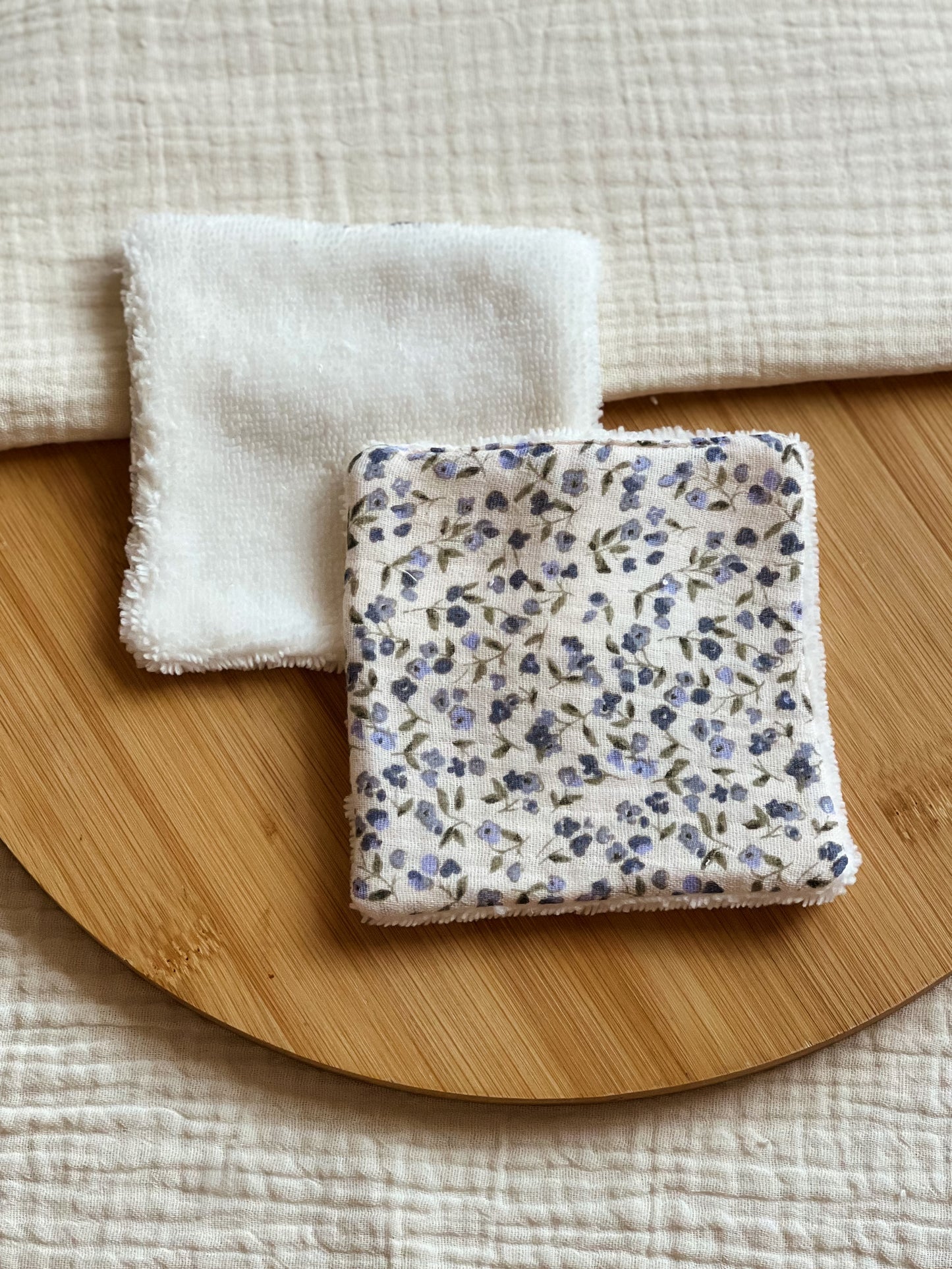 Lingettes lavables – Éponge bambou & gaze de coton