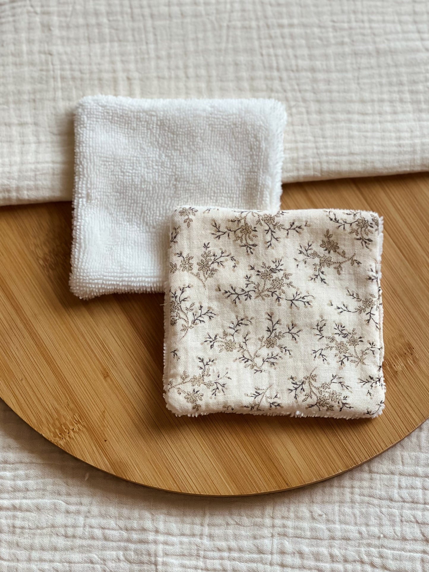 Lingettes lavables – Éponge bambou & gaze de coton
