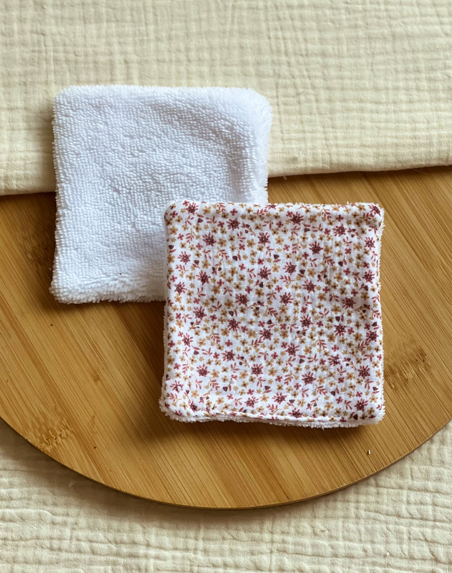 Lingettes lavables – Éponge bambou & gaze de coton