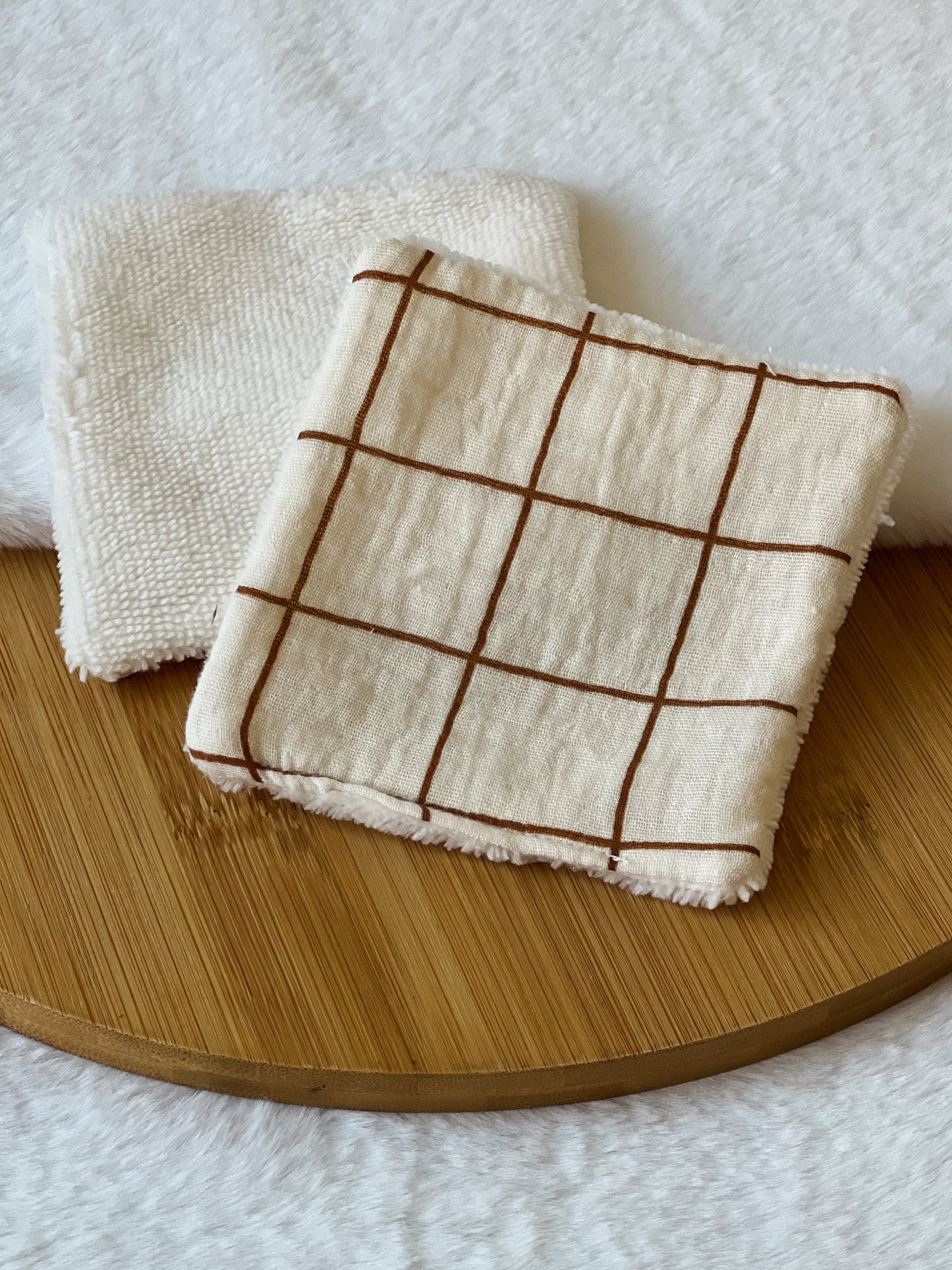 Lingettes lavables – Éponge bambou & gaze de coton