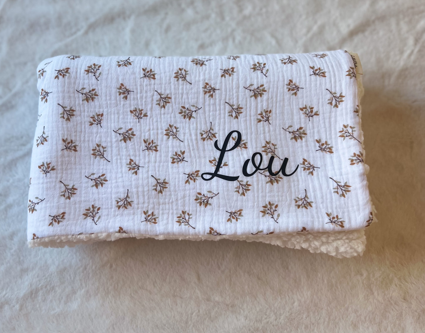 Couverture en sherpa & double gaze