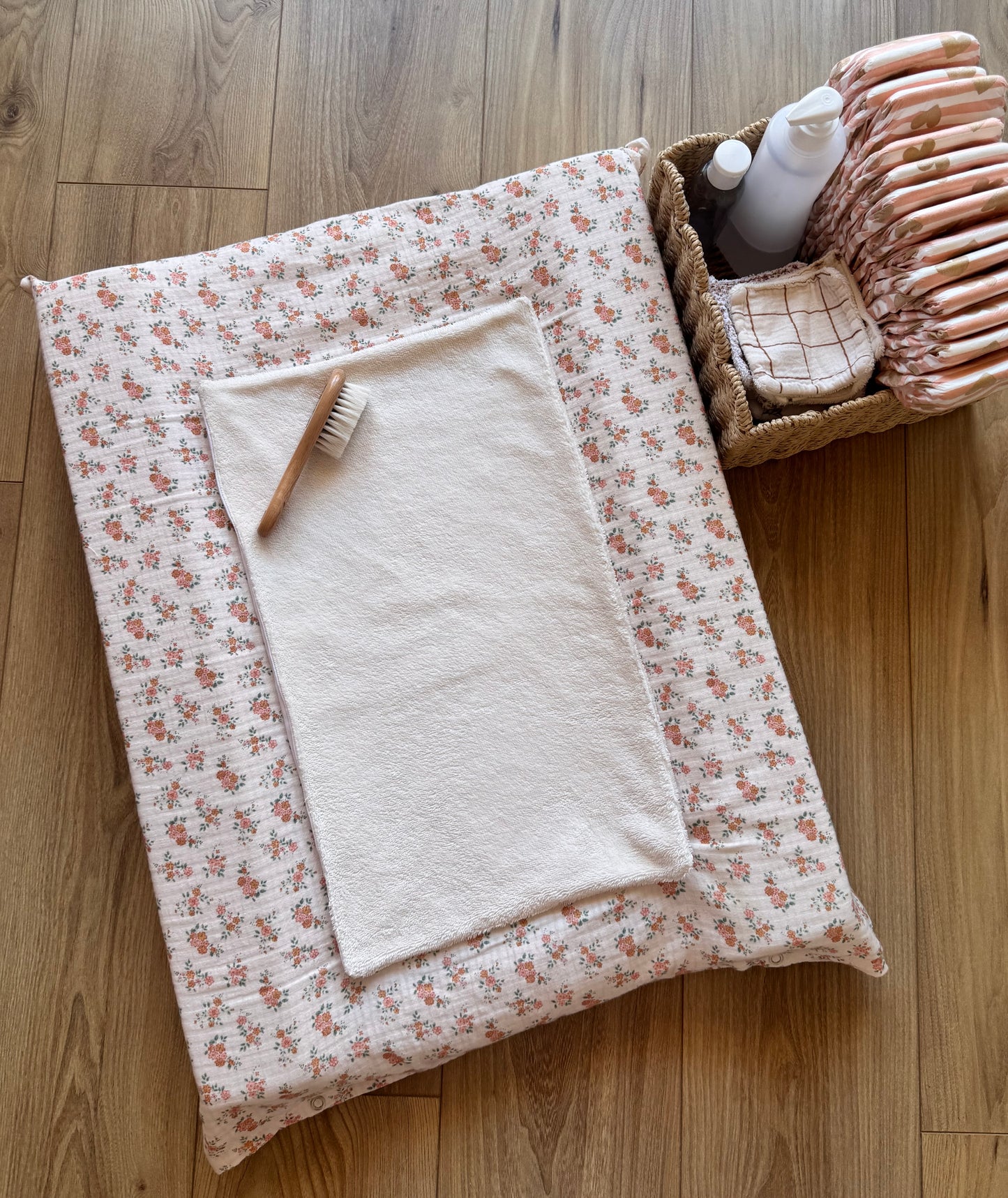 Housse de matelas à langer avec serviette amovible