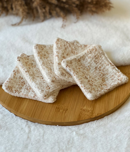 Lingettes lavables – Éponge bambou & gaze de coton