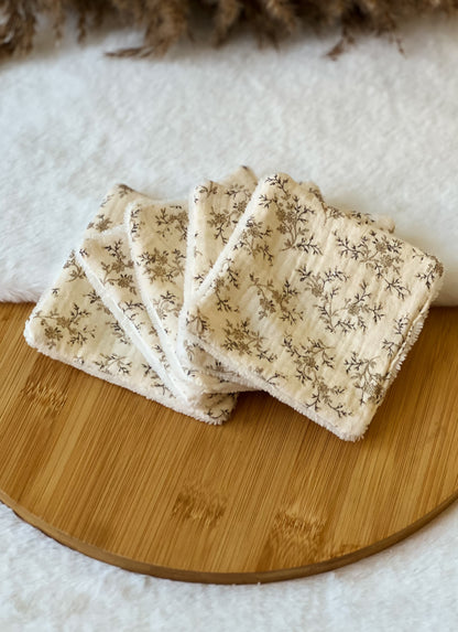 Lingettes lavables – Éponge bambou & gaze de coton